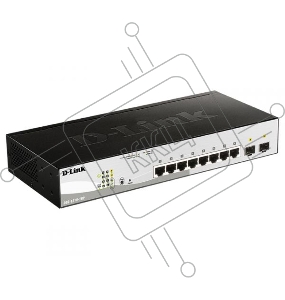 Коммутатор D-Link DGS-1210-10P/FL1A, L2 Managed Switch with 8 10/100/1000Base-T ports and 2 1000Base-X SFP ports (8 PoE ports 802.3af/802.3at (30 W), PoE Budget 65 W).8K Mac address, 802.3x Flow Control, 256 of