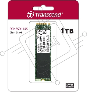 Накопитель SSD Transcend PCI-E 3.0 x4 1Tb TS1TMTE115S 115S M.2 2280 0.2 DWPD