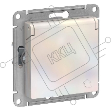 Розетка с/з со шторками с крышкой, 16А, IP20, механизм  ATN000446  Schneider Electric Жемчуг