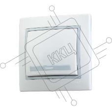 Выключатель 1-кл. СП Мира 10А IP20 бел./сер. LEZARD 701-0215-100