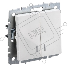 Выключатель 2-кл. СП BRITE ВС10-2-1-БрБ 10А с инд. бел. IEK BR-V20-1-10-K01