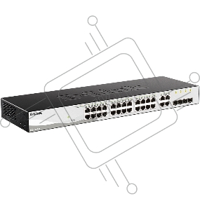 Настраиваемый коммутатор WebSmart с 24 портами 10/100/1000Base-T и 4 комбо-портами 100/1000Base-T/SFP D-Link DGS-1210-28/F3A