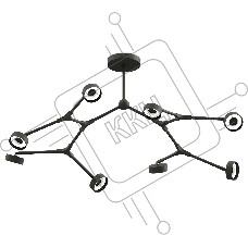 Корпус светильника C9060/8 SBK черный песок 1100*400*200mm GX53/8
