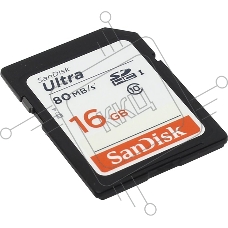 Флеш карта SDHC 16Gb Class10 Sandisk SDSDUNC-016G-GN6IN Ultra 80
