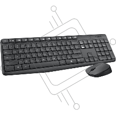 Клавиатура + мышь Logitech MK235 клав:черный мышь:черный USB беспроводная