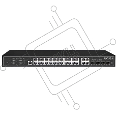 Коммутатор управляемый L2 PoE OSNOVO SW-8244/L(400W) Gigabit Ethernet на 24 RJ45 PoE + 4 x GE Combo Uplink, до 30W на порт, суммарно до 400W