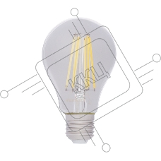 Лампа светодиодная филаментная REXANT Груша A60 13.5 Вт 1600 Лм 2700K E27 прозрачная колба