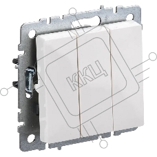 Выключатель 3-кл. СП BRITE ВС10-3-0-БрБ 10А бел. IEK BR-V30-0-10-K01