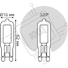 Лампа светодиодная G9 AC220-240V 5.5W 480lm 3000K стекло LED