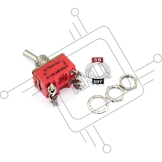 Тумблер E-TEN1221, 250V, 15А, 4 контакта, клеммы под винт, ON-OFF