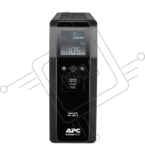 Источик бесперебойного питания APC  Back-UPS Pro BR 1200VA/720W, Sinewave,8xC13 Outlets(2 Surge & 6 batt.), AVR, LCD, Data/DSL protect, USB