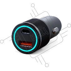 Автомобильное зарядное устройство c двумя портами Rexant (USB-C + USB-A) c LED-подсветкой, 48Вт