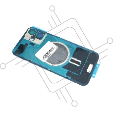 Задняя крышка (стекло) для iPhone 16 Plus (A3290) в сборе со стеклом камеры голубая