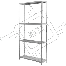 Металлические стеллажи Стеллаж MS 200KD/100x30/4 (Размеры внешние (ВхШхГ) 2000х1000х300 мм, 4 полки, с разборной стойкой)