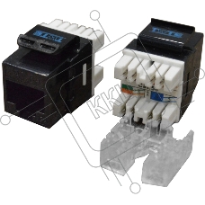 Модуль Keystone RJ45, Cat.5E, UTP, 180 градусов, черный