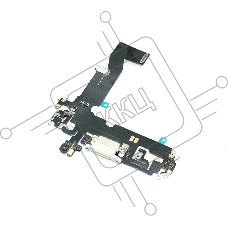 Шлейф с разъемом зарядки и микрофоном для Apple iPhone 12, iPhone 12 Pro, белый