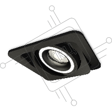 Комплект встраиваемого поворотного светильника Ambrella light XC7659080 SBK/FR черный песок/белый матовый MR16 GU5.3 (C7659, N7111)