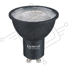 Лампа Светодиодная General GLDEN-MR16-DIF-10-230-GU10-4500 Диффузор 60 градусов Черный корпус 1/10/100