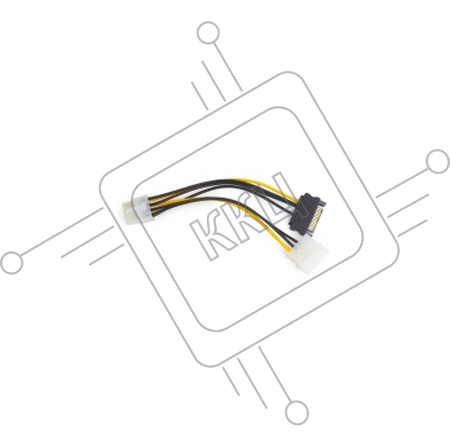 Разветвитель питания Cablexpert CC-PSU-82, Molex+SATA->PCI-Express 8pin, для подключения в/к PCI-Е (8pin) к б/п ATX