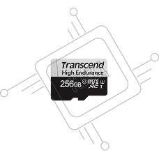 Карта памяти Transcend 256GB microSD w/ adapter U1, High Endurance R95/W45 MB/s