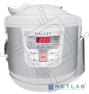Мультиварка GALAXY GL 2641, белый, объем 5 л, 900 Вт, 11 программ, равномерный нагрев, антипригарное покрытие, электронное управление, светодиодный дисплей, таймер и отлож. старт до 24 ч, функция автоматического поддержания температуры, выпускной клапан, 