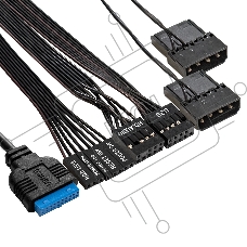 Компьютерный корпус Minitower ExeGate mEVO-7803-XP450 (mATX, БП XP450 с вент. 12см, 2*USB+1*USB3.0, HD аудио, черный, 2 вент. 12см с RGB подсветкой)