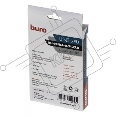 Разветвитель USB 3.0 Buro BU-HUB4-0.5-U3.0 4порт. черный