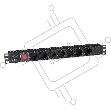 Блок розеток горизонтальный ExeGate ServerPro PDU-19H703 Al-7S-C20-SW, 19