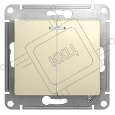 Механизм выключателя 2-кл. СП GLOSSA 10А IP20 10AX с подсветкой беж. SchE GSL000253