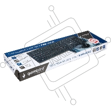 Комплект клавиатура+мышь проводные Gembird KBS-9050, черн.,104кл, 3кн., каб.1.5м