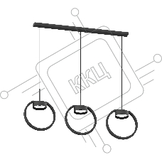 Корпус светильника C9107/3 SBK черный песок 700*20*1085mm GX53/3