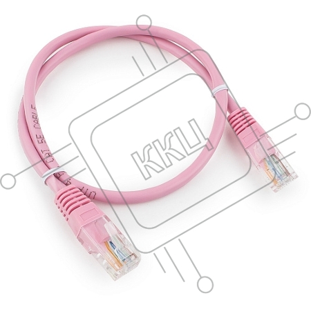 Патч-корд UTP Cablexpert кат.5e, 0.5м, литой, многожильный (розовый)