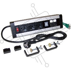 Блок розеток: 3 эл. модуля, 2 USB модуля, 2 порта кат.6