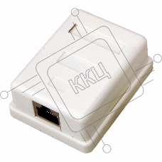 Рoзетка компьютерная внешняя, 1-порт RJ-45 (8P8C), FTP экранированная, категория 5e