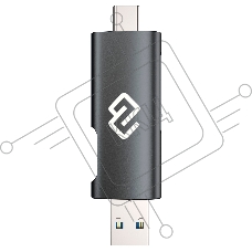Устройство чтения карт памяти USB 2.0/Type C Digma CR-СU2520-G серый