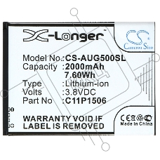 Аккумулятор CameronSino CS-AUG500SL C11P1506 для ASUS ZenFone Go (ZC500TG)  3.8V / 2000mAh / 7.60Wh
