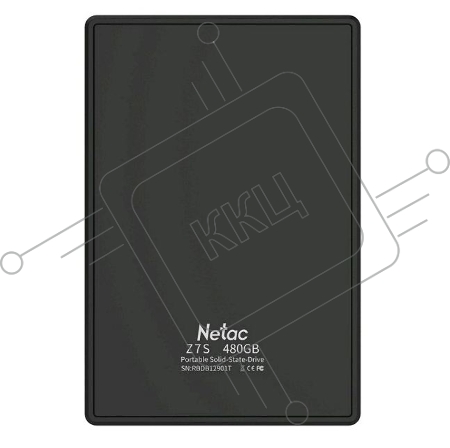 Внешний накопитель SSD External Netac 960Gb Z7S <NT01Z7S-960G-32BK> (USB3.2, up to 550/480MBs, 89х60х11.5mm, Aluminium+Steel+Plastic)