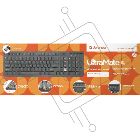 Беспроводная клавиатура DEFENDER ULTRAMATE SM-535 RU BLACK 45535 DEFENDER