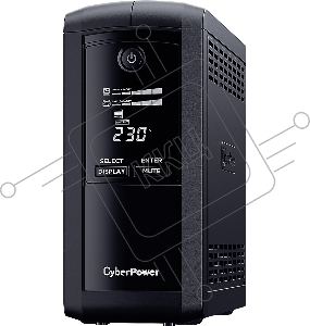 Источник бесперебойного питания CyberPower VP700ELCD Line-Interactive 700VA/390W USB/RS-232/RJ11/45  (4 EURO)