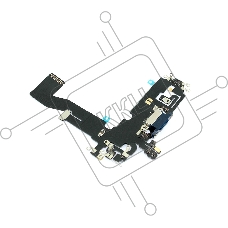 Шлейф с разъемом зарядки и микрофоном для Apple iPhone 12, iPhone 12 Pro синий
