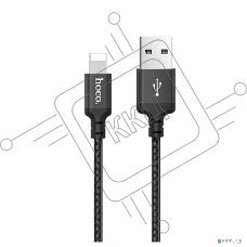 Кабель HOCO X14 черный HC-62882, USB - Lightning, 2m, 1.7A, Нейлон