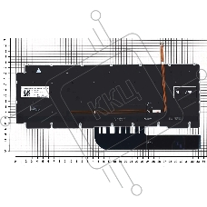 Клавиатура для ноутбука Dell G15 (5510) черная с красной подсветкой