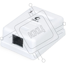 Розетка компьютерная Cabeus WS-8P8C-Cat.5e-1 RJ-45, категория 5e, одинарная, внешняя, Dual IDC