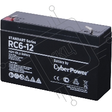 Аккумуляторная батарея SS CyberPower RC 6-12 / 6 В 12 Ач Battery CyberPower Standart series RC 6-12 / 6V 12 Ah