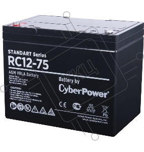 Аккумуляторная батарея SS CyberPower RC 12-75 / 12 В 75 Ач Battery CyberPower Standart series RC 12-75 / 12V 75 Ah