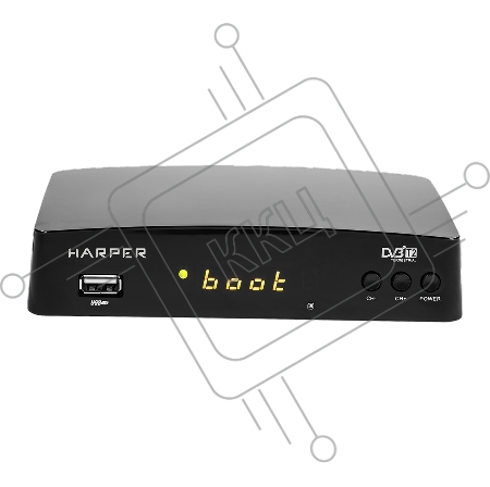 Цифровой телевизионный DVB-T2 ресивер HARPER HDT2-1511 Черный, Full HD, DVB-T, DVB-T2, поддержка внешних жестких дисков