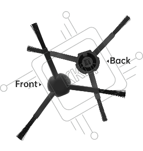 Боковая щетка (набор из 2 шт черных) для D9 Pro/D9Max/L10Pro (Black) (RSB2)