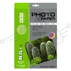 Фотобумага Cactus CS-GSA413050 A4/130г/м2/50л. глянцевое самоклей. для струйной печати