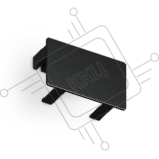 GL7196 BK черный матовый заглушка для накладного шинопровода Standard 220V NEW 32*20*15 (2шт.)