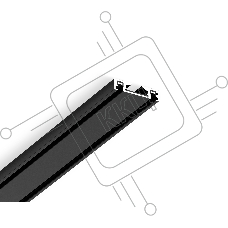Шинопровод GV1011 BK черный IP20 48V 2000*26*6